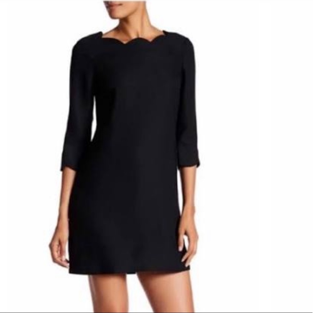 Women’s black CeCe Scallop Dress